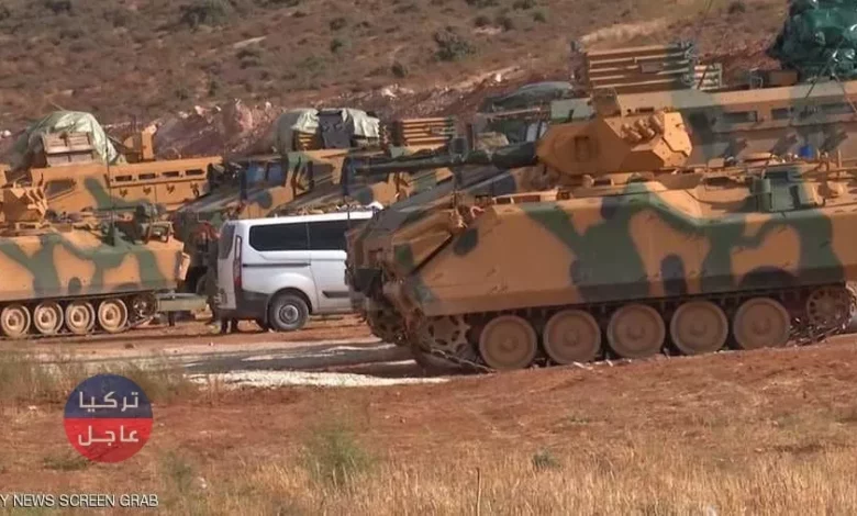 حشود عسكرية للجيش التركي قرب الحدود مع سوريا