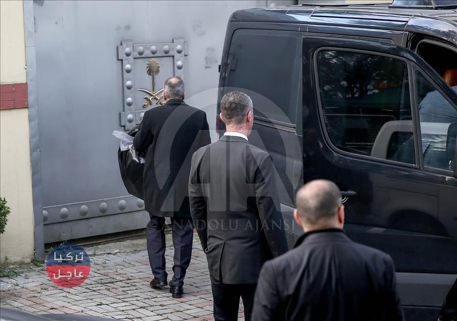 حافلة مظللة تحمل 3 حقائب من القنصلية السعودية في إسطنبول (صور)