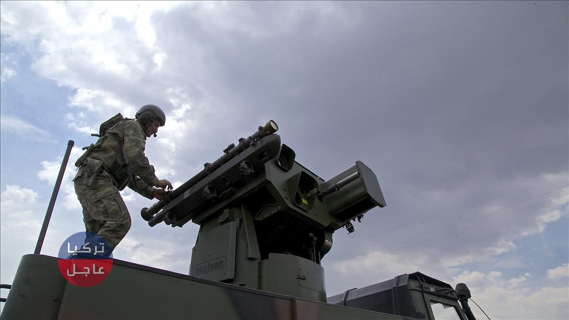 تركيا تدفع بمنظومة "الرمح" الى الحدود للمشاركة في معركة شرق الفرات (صور)