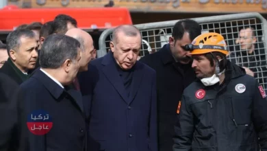 أردوغان يتفقد موقع المبنى المنهار بإسطنبول .... (شاهد بالــ فيديو)