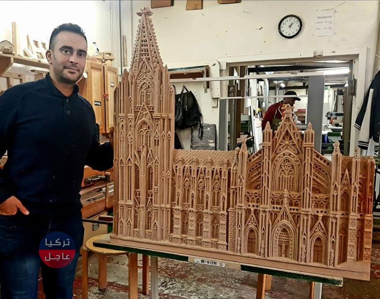 ملحمة اللجوء إلى ألمانيا ينحتها لاجئ سوري على الخشب (صور)