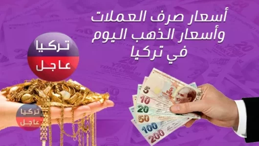 أسعار صرف العملات وأسعار الذهب اليوم في تركيا