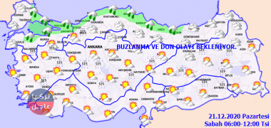الأرصاد الجوية التركية تنشر حالة الطقس في عموم تركيا ليوم الاثنين الأرصاد الجوية التركية تنشر حالة الطقس في عموم تركيا ليوم الاثنين