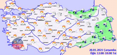 تركيا تشهد موجه من الصقيع.. حالة الطقس وخريطة الثلوج والأمطار الأربعاء تركيا تشهد موجه من الصقيع.. حالة الطقس وخريطة الثلوج والأمطار الأربعاء