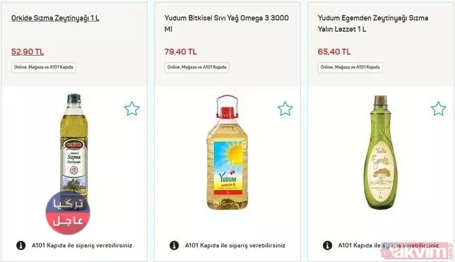 سعر زيت عباد الشمس في ماركيتات A101 و SOK و BIM