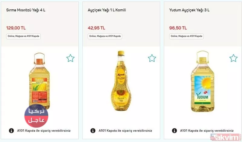 سعر زيت عباد الشمس في ماركيتات A101 و SOK و BIM