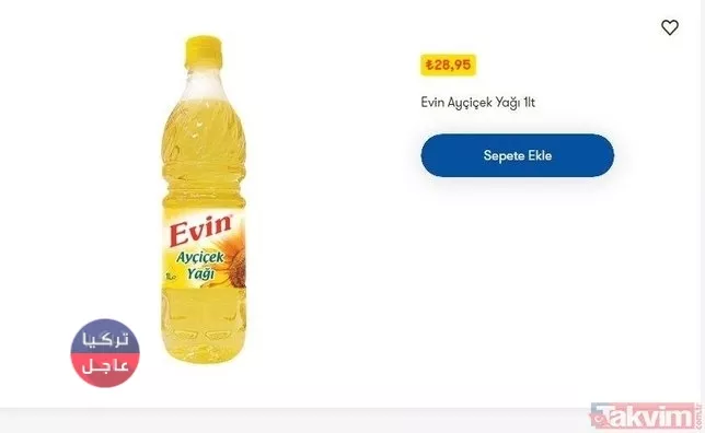 سعر زيت عباد الشمس في ماركيتات A101 و SOK و BIM