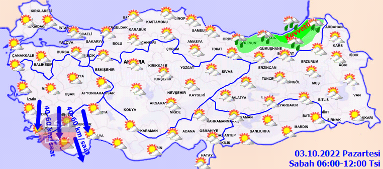 أمطار في مناطق متفرقة! حالة الطقس الاثنين في اسطنبول وتركيا بشكل عام مع الخرائط أمطار في مناطق متفرقة! حالة الطقس الاثنين في اسطنبول وتركيا بشكل عام مع الخرائط