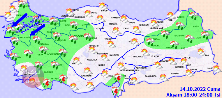 حالة الطقس في تركيا ليوم الجمعة 14-10-2022 والأيام القادمة حالة الطقس في تركيا ليوم الجمعة 14-10-2022 والأيام القادمة