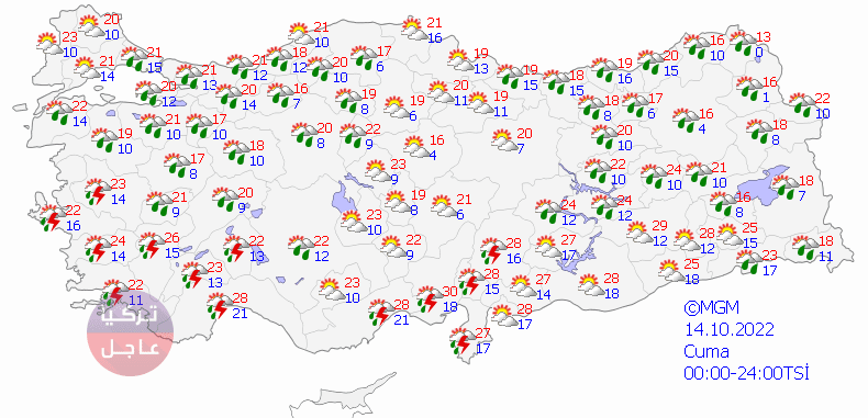 حالة الطقس اليوم في تركيا! وخرائط الطقس لمدة 5 أيام قادمة حالة الطقس اليوم في تركيا! وخرائط الطقس لمدة 5 أيام قادمة