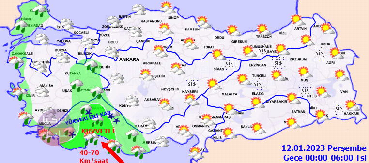 تحذير من عواصف مطرية قوية وثلوج في عدد كبير من الولايات في تركيا تحذير من عواصف مطرية قوية وثلوج في عدد كبير من الولايات في تركيا