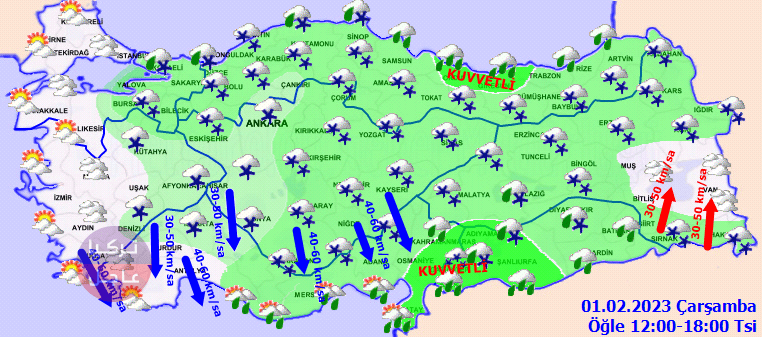 عاجل.. الأرصاد الجوية التركية تحذر من ارتفاع قوة تأثير المنخفض الثلجي في العديد من مناطق تركيا