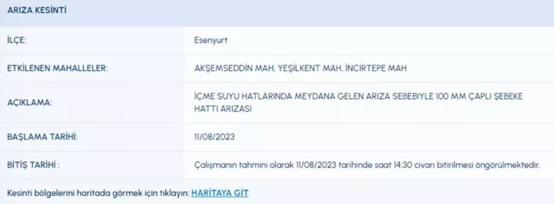 المياه تُقطع عن 7 مناطق في إسطنبول