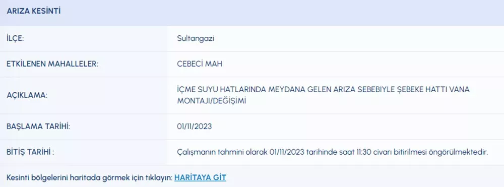 تركيا عاجل.. المياه ستنقطع عن 9 مناطق في إسطنبول تركيا عاجل.. المياه ستنقطع عن 9 مناطق في إسطنبول