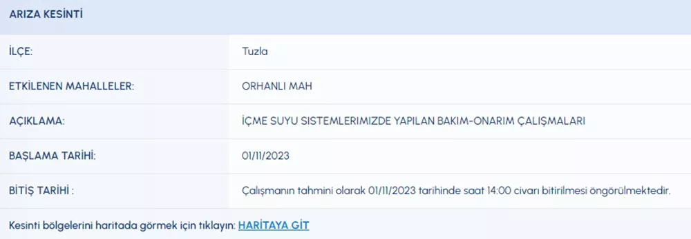 تركيا عاجل.. المياه ستنقطع عن 9 مناطق في إسطنبول تركيا عاجل.. المياه ستنقطع عن 9 مناطق في إسطنبول