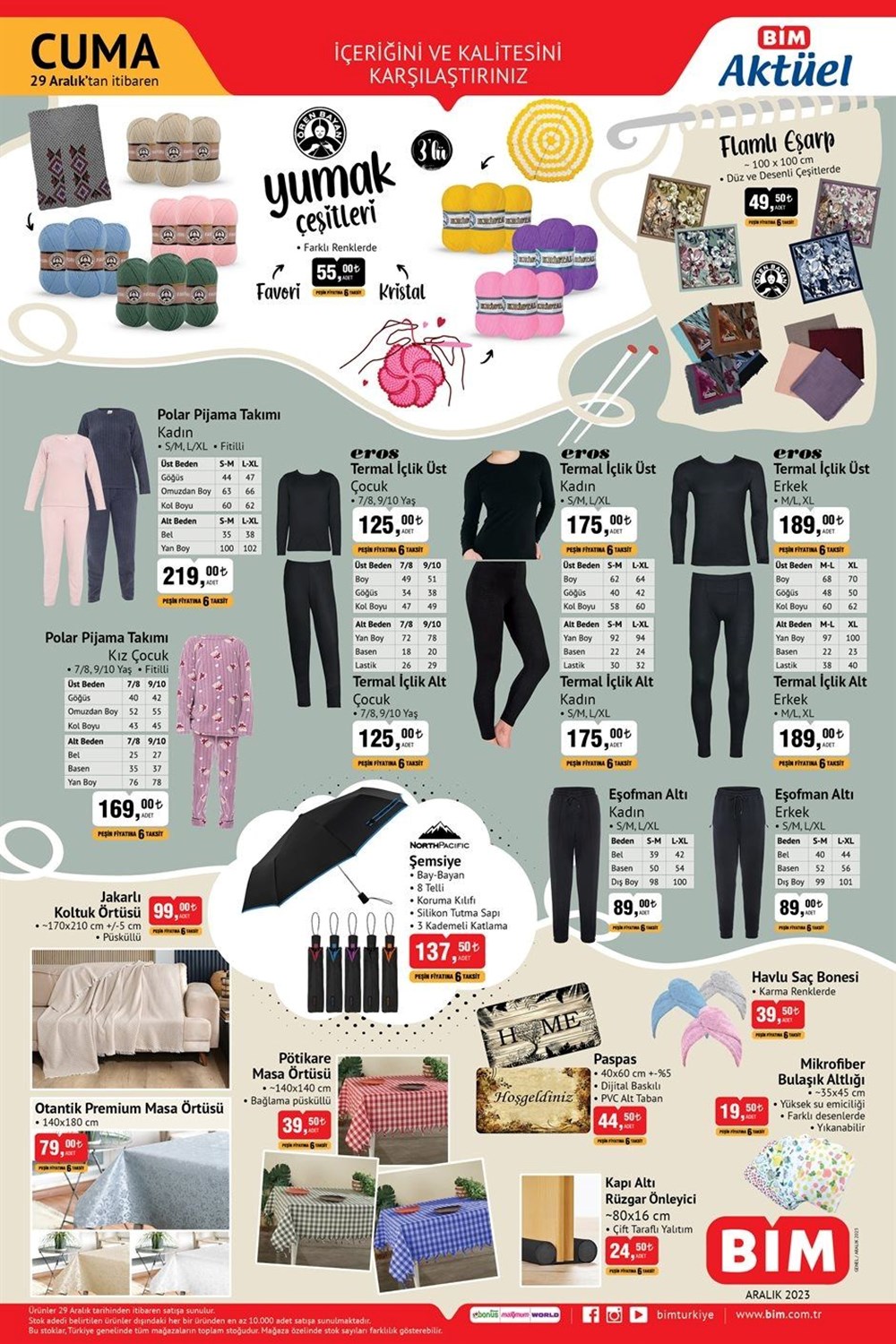 شاشات وألبسة وأدوات مطبخ وغيرها... متاجر بيم BİM تعلن عن عروضها الأخيرة في 29 ديسمبر الجاري شاشات وألبسة وأدوات مطبخ وغيرها... متاجر بيم BİM تعلن عن عروضها الأخيرة في 29 ديسمبر الجاري