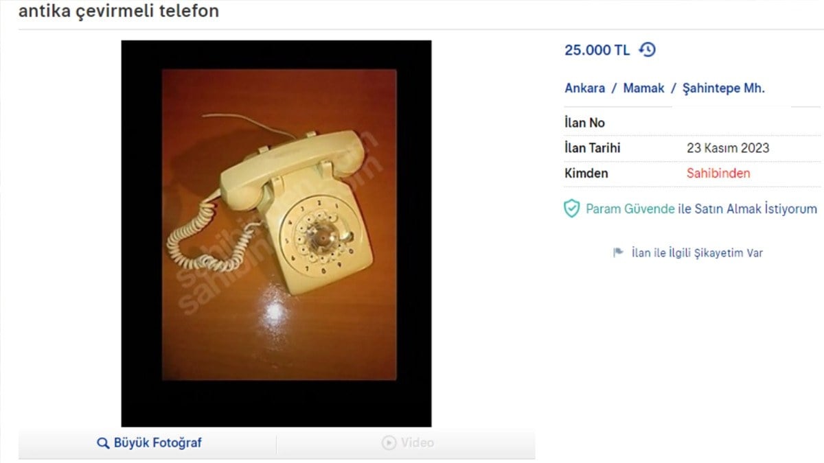 هاتف قديم يعرض بأكثر من 25 ألف ليرة تركية ويباع باعتباره تحف أثرية اذا كنت تمتلك مثله فلا تتردد في بيعه