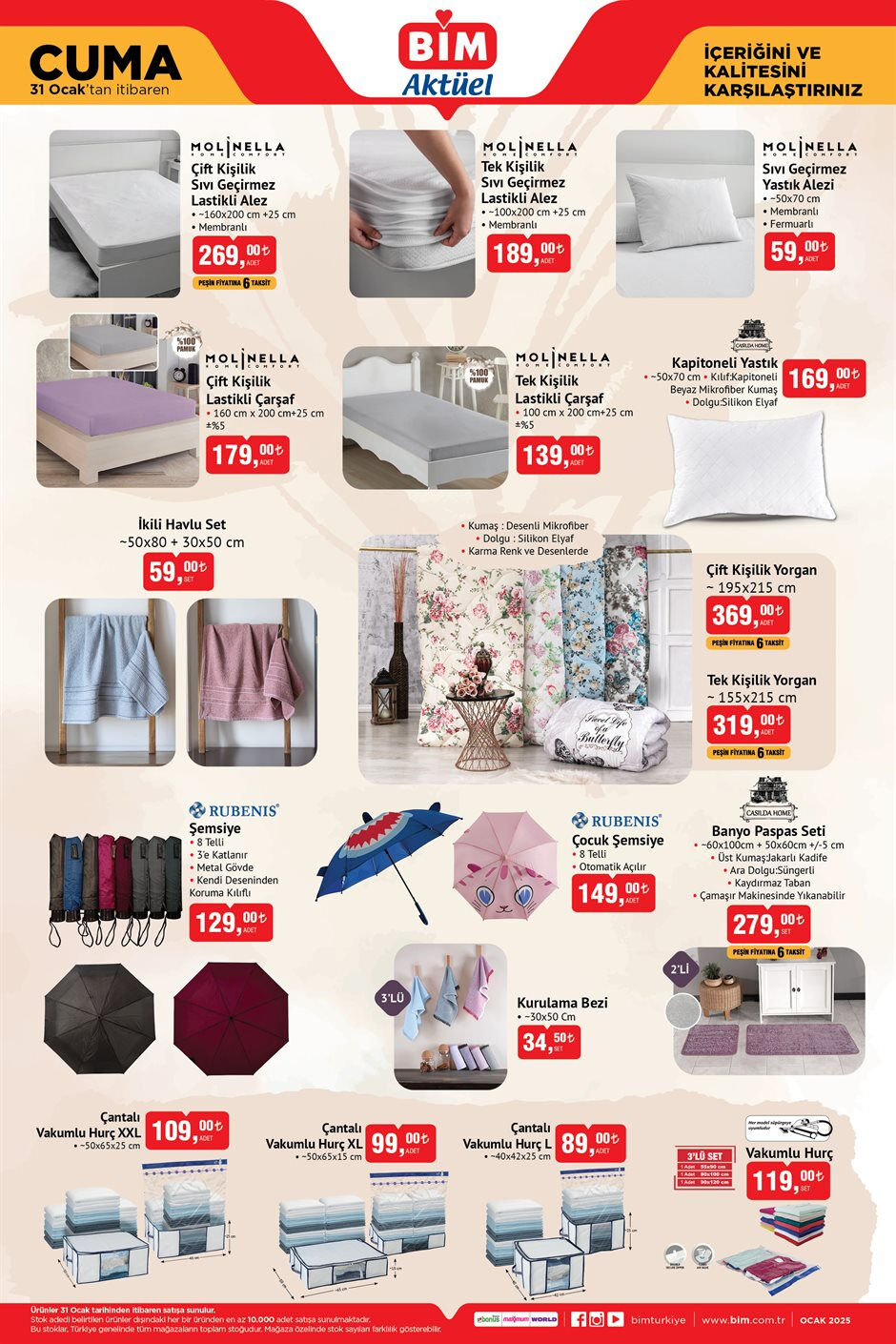 عروض بيم BİM ليوم 31 يناير: منتجات مميزة بأسعار منافسة!