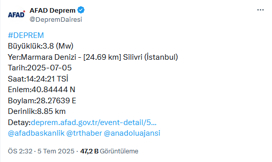 هزة أرضية مفاجئة تضرب قبالة سواحل إسطنبول وتثير الذعر بين السكان.. هل اقترب زلزال مرمرة الكبير؟