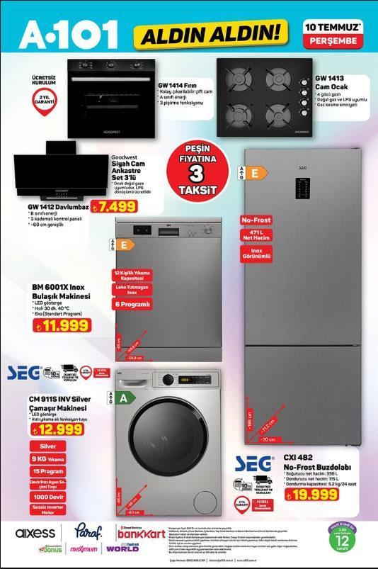 تخفيضات ضخمة في A101 تبدأ اليوم: أجهزة كهربائية ودراجات نارية ومنتجات منزلية بأسعار مغرية!