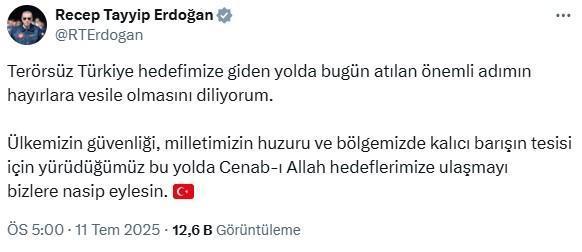 استسلام علني لـ 30 عنصراً من PKK في السليمانية.. أول تعليق من الرئيس أردوغان