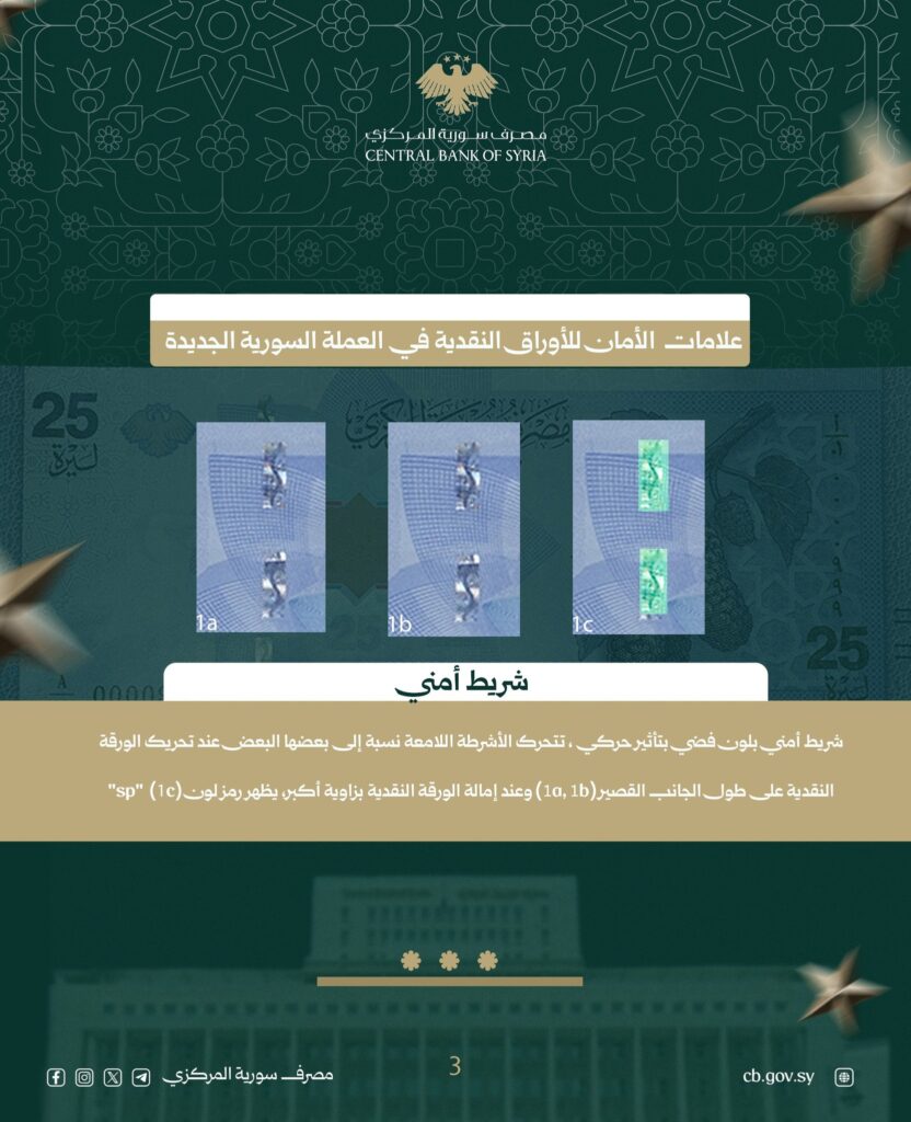 كيف تعرف أن العملة السورية الجديدة مزورة أم لا!؟ إليكم طريقة معرفة العملة السورية الجديدة السليمة من المزورة