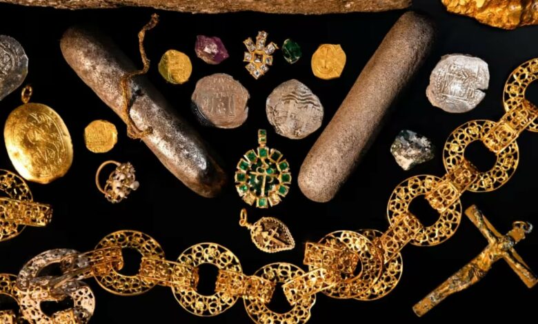 اكتشاف ثروة هائلة من الذهب والزمرد من حطام سفينة إسبانية غارقة قبالة جزر البهاما