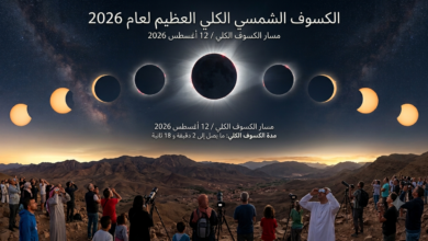 4 دول عربية على موعد مع كسوف الشمس الكلي يوم 12 أغسطس 2026 بنسبة حجب تصل إلى 96%