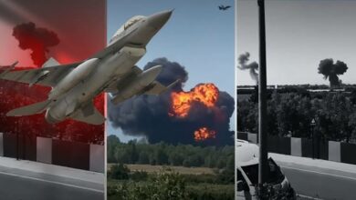 لحظة سقوط مقاتلة F-16 في يالوفا التركية خلال رحلة تدريبية ونجاة الطيار (فيديو)