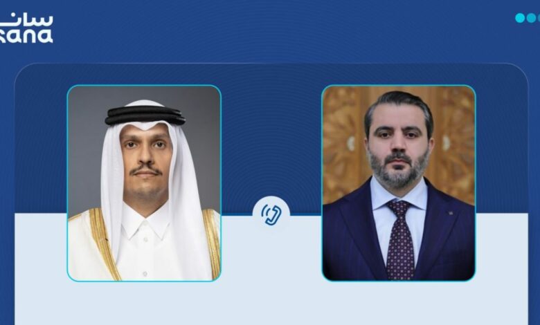 الشيباني يبحث مع رئيس الوزراء القطري تطورات المنطقة وسبل تعزيز التعاون الثنائي