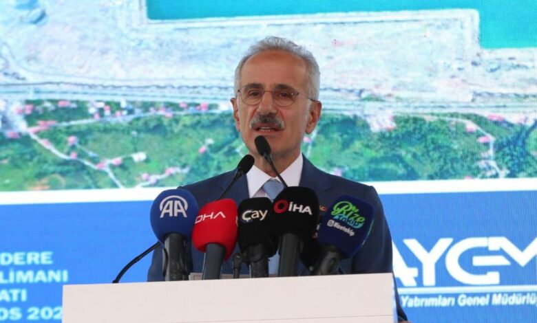 وزير النقل: إنجاز 82% من مشروع ميناء إيديره اللوجستي لربط شرق البحر الأسود بالأسواق العالمية