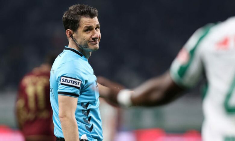 الحكم التركي خليل أوموت ملير يقود مباراة ثون وليخ بوزنان في إياب الدور الفاصل بالدوري الأوروبي