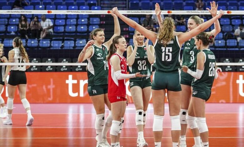بولندا تهزم ألمانيا 3-0 في الجولة الرابعة بالمجموعة الأولى ببطولة أوروبا للكرة الطائرة للسيدات