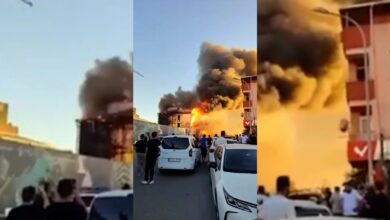 حريق متجر في إسطنبول التركية يحاصر عالقين.. كيف خرجوا؟