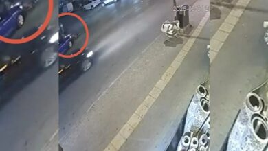 كاميرا مراقبة ترصد لحظة إصابة سائق توصيل في تصادم ببورصة