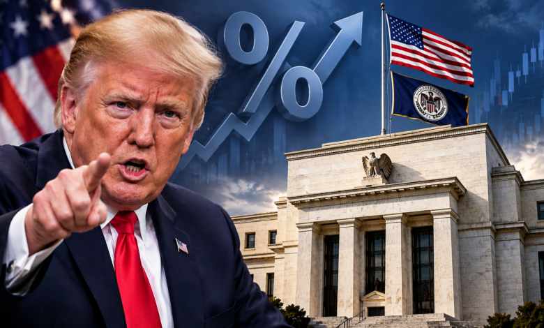 عاجل: ترامب يطالب بخفض الفائدة الأمريكية فوراً.. «يجب أن تكون 1% أو أقل»