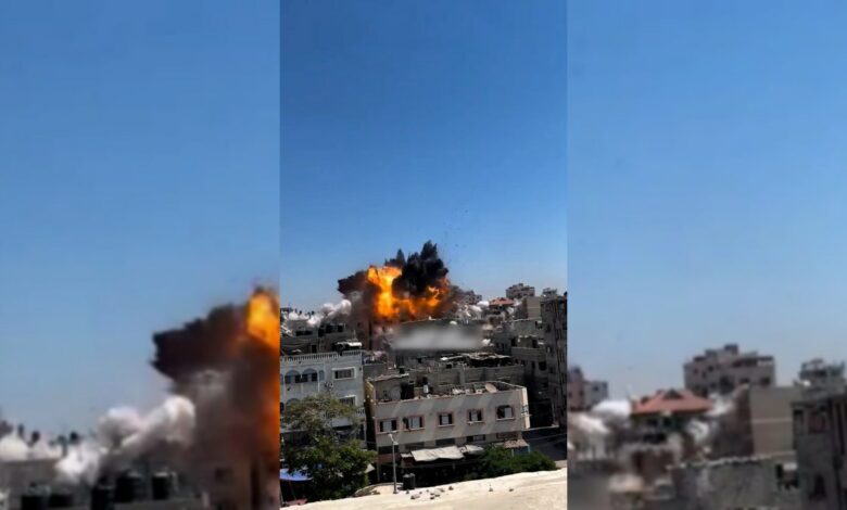 غزة.. قصف إسرائيلي يدمّر مبنى يؤوي مدنيين في مخيم الشاطئ