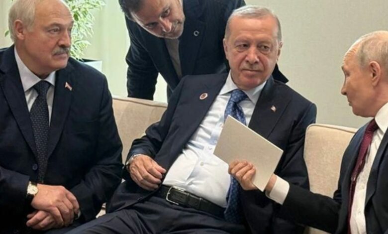 أردوغان يلتقي بوتين ولوكاشينكو في لقاء غير رسمي على هامش قمة شنغهاي