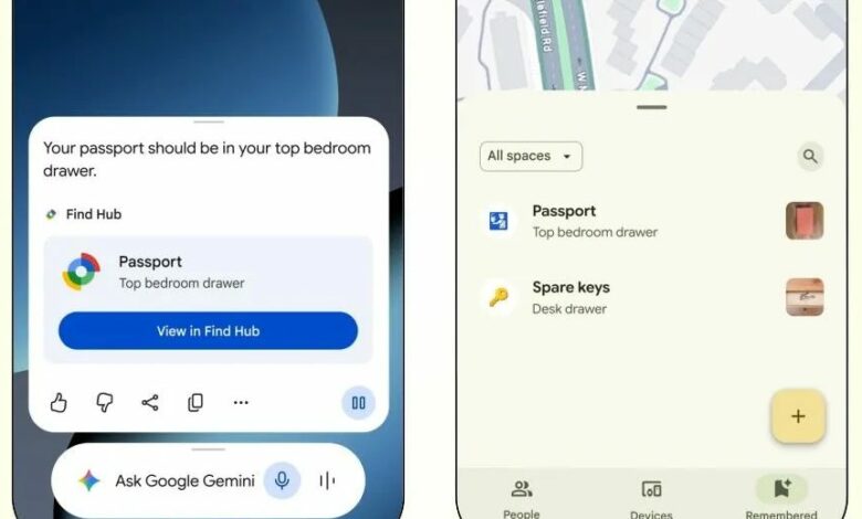 جوجل تتيح لتطبيق Gemini تذكُّر أماكن الأغراض المهمة عبر Find Hub