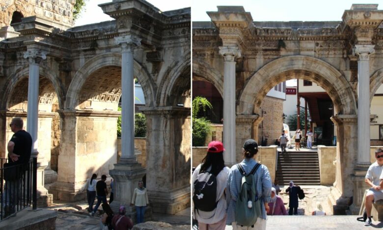 باب هادريان في أنطاليا.. 1900 عام من التاريخ تتألق بإضاءة جديدة