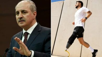 رئيس البرلمان التركي قورتولموش يوبّخ العالم على تكريم جندي إسرائيلي مبتور الساق