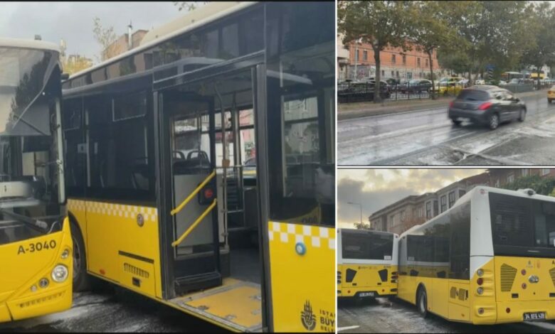 تركيا.. اصطدام حافلتي نقل في إسطنبول يترك الطريق زلقًا ويعطل المرور