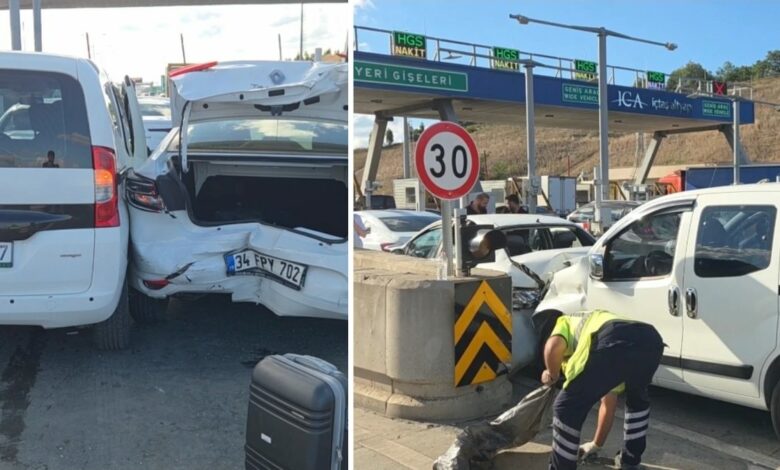 تصادم 4 مركبات عند بوابات أودايري يغلق بوابتين نحو مطار إسطنبول مؤقتًا