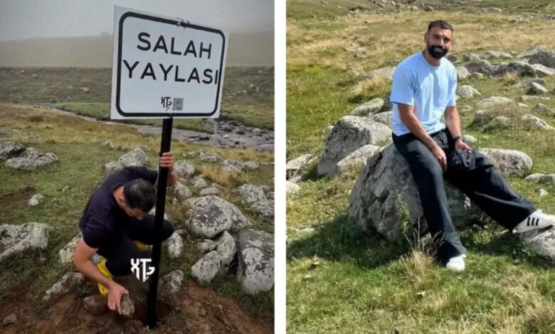 بعد نصب لافتة باسم صلاح.. صخرة جلس عليها النجم تستقطب طوابير السياح في طرابزون