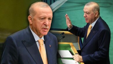 خطاب أردوغان عن غزة في الأمم المتحدة ينتهي بقصيدة.. والوفد الإسرائيلي يغادر القاعة