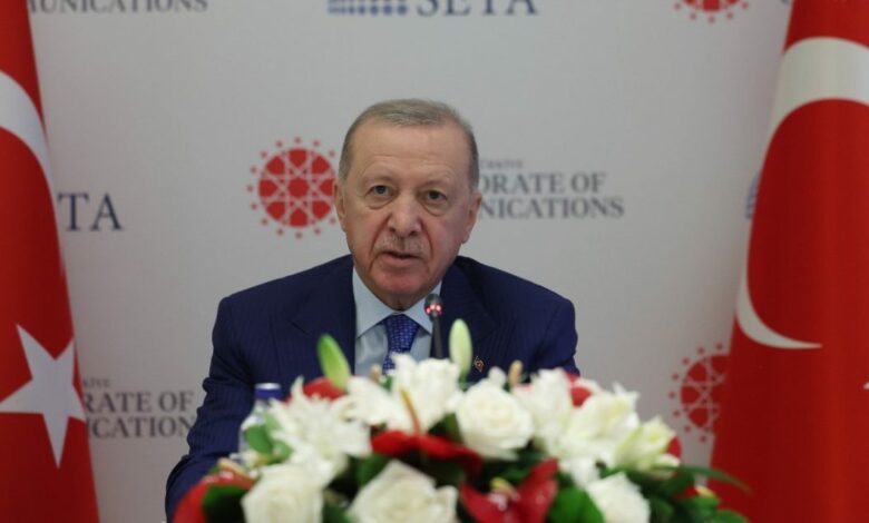 أردوغان: حرية الملاحة في مضيق هرمز ووحدة سوريا أولوية تركية