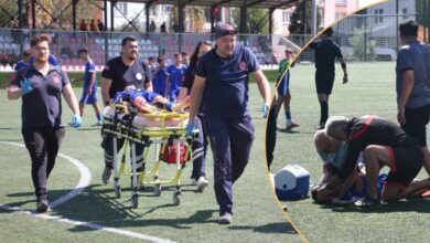 اصطدام في مباراة بدنيزلي التركية يهدد حياة لاعب عمره 13 عامًا.. وتدخل المسعف ينقذه