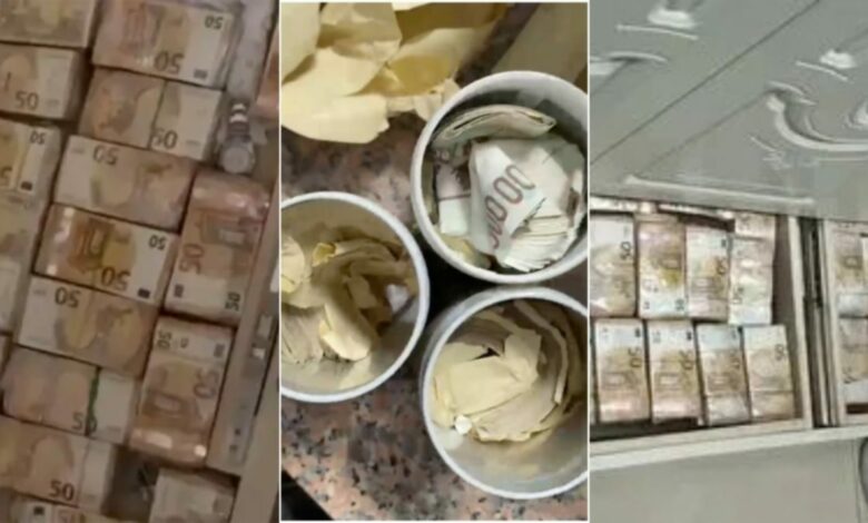 منزل للمافيا قرب نابولي يخفي 3.2 مليون يورو والشرطة تنقلها في دلاء