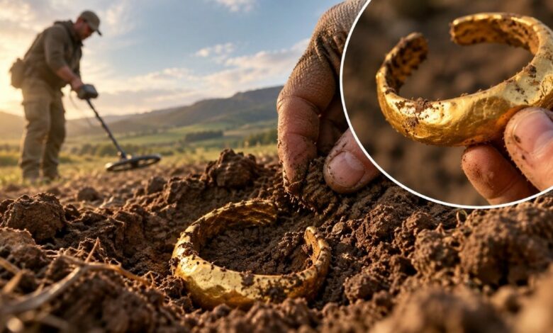 ظنه رقائق ألومنيوم.. سوار ذهبي عمره 3 آلاف عام قد تبلغ قيمته 20 ألف جنيه إسترليني