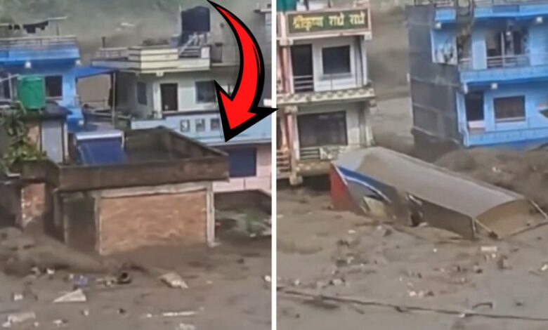 فيضانات نيبال وشمال الهند تودي بحياة 108 أشخاص.. السيول تجرف منزلًا ثم حافلة